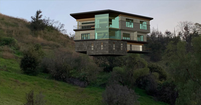 Contemporary Canyon Fire Rebuild Residence CAD Rendering - ENR architects, Bell Canyon, CA 91307